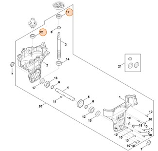 Łożysko kulkowe 6004-2RS, Stihl 95030035446