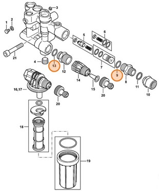 Okrągły pierścień uszczelniający N14x2, Stihl 96459453344