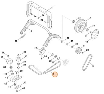 Pasek klinowy, Stihl 62907042111