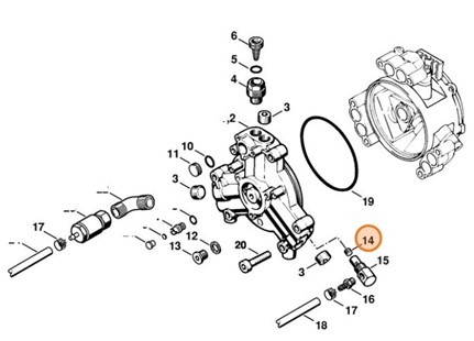 Śruba dwustronna M5x5, Stihl 91333810860