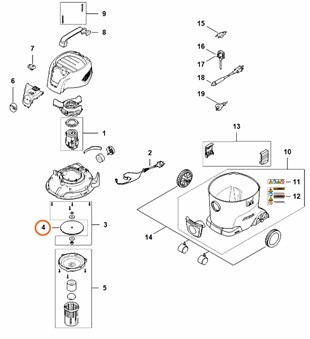 Koło łopatkowe wentylatora, Stihl SE016073000