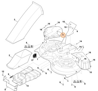 Pokrywa ochronna, str. prawa, Stihl 61607060815