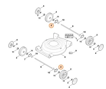 Sprężyna lewa, Stihl 63577080815