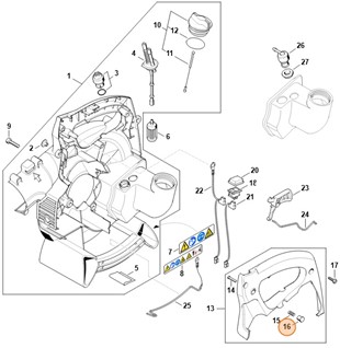Przycisk gazu rozruchowego, Stihl 42281829300