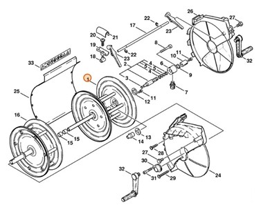 bęben nawojowy do węża, Stihl 47527907001
