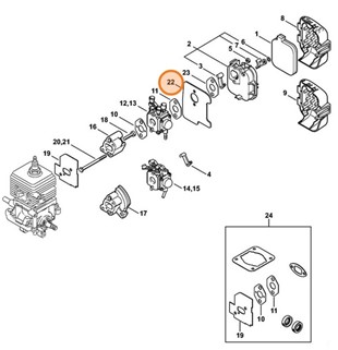 Reflektujący element blaszany, Stihl 42291221800