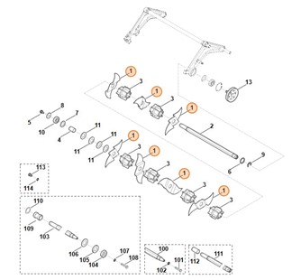 Zestaw noży, STIHL 62900071000