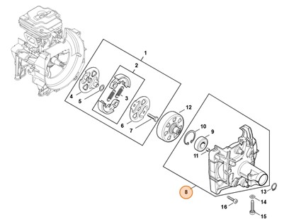 Obudowa sprzęgła, Stihl 41471600617