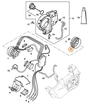 Koło łopatkowe wentylatora, Stihl 48576073000