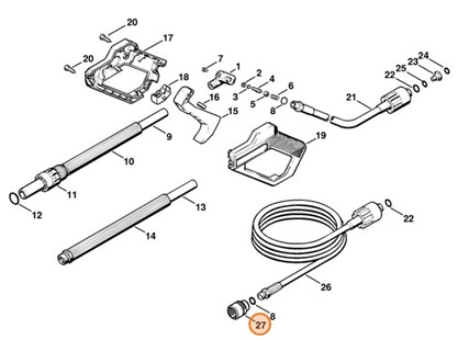 Złącze węży wysokociśnieniowych, Stihl 49155030800