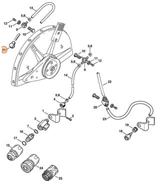 Kątowe złącze śrubowe 1/8", Stihl 42016771008