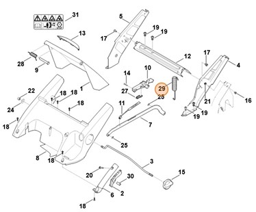 Sprężyna naciągowa, Stihl 63407035100