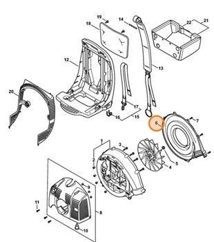 Obudowa dmuchawy - zewnątrz, Stihl 42447010706