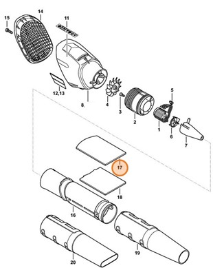 Wkładka tłumiąca, Stihl 48667063204