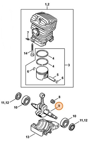 Wał korbowy, Stihl 11270300401