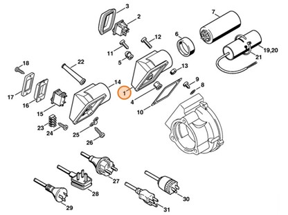 Obudowa przełącznika, Stihl 47214321000
