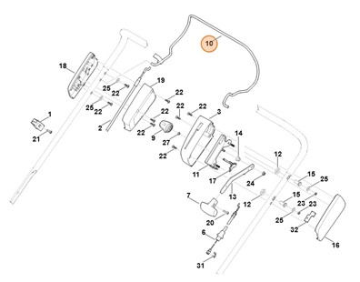 Dźwignia włączająca, Stihl 62907601501