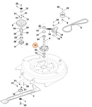 Wspornik łożyska, Stihl 61707026910