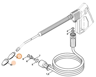 Zestaw naprawczy do dyszy rotacyjnej 035, Stihl 49000071012