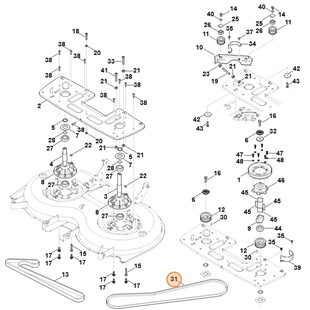 Pasek klinowy, Stihl 61707042150
