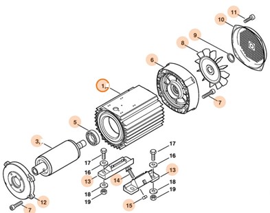 Silnik elektryczny 3x200 V/50, 60 Hz, Stihl 47476000203