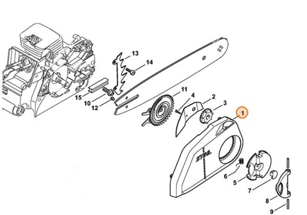 Pokrywa koła napędu łańcucha, Stihl 11236401700