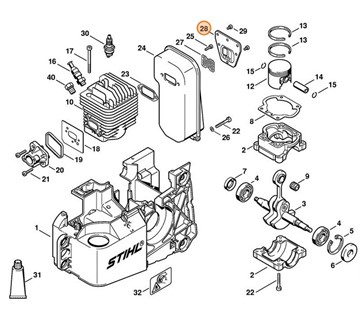 Blaszany element mostkujący, Stihl 42211450605