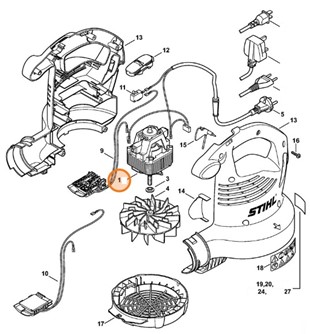 Silnik elektryczny 230 V/50 Hz, Stihl 48116000203