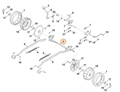 Oś, Stihl 63837002400