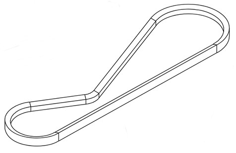 Pasek klinowy ostrza SBR-45, Orec 89-6123-004501