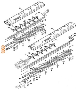 Nóż / noże 450 mm / 18", Stihl 48517106056