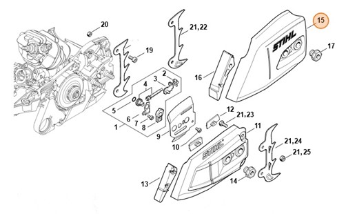 Pokrywa koła napędu łańcucha, Stihl 11416401700