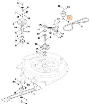 Krążek prowadzący, Stihl 61407606600
