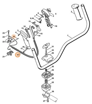 Cięgno sterowania główną przepustnicą, Stihl 41281801112