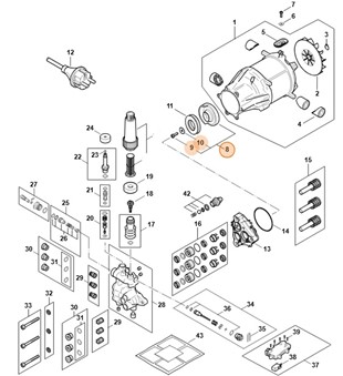 Tarcza zataczająca 8,7°, Stihl RE017608700
