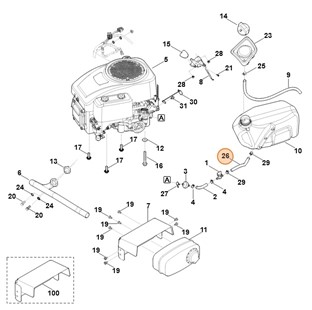 Giętki przewód paliwowy, Stihl 00003580808