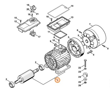 Silnik elektryczny 200 V/60 Hz, Stihl 47266000202