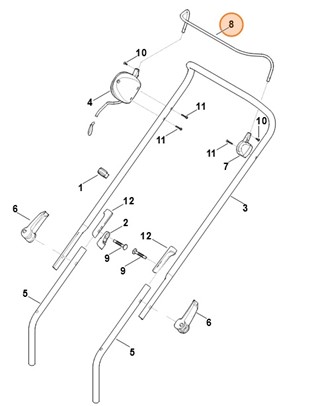 Dźwignia włączająca, Stihl 63407640220