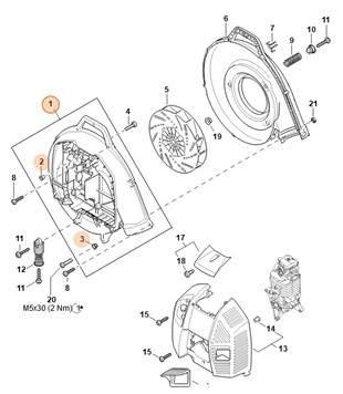Obudowa dmuchawy, Stihl 42837004100