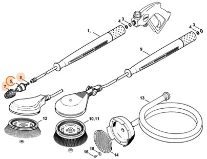 Dysza rotacyjna W11 055, Stihl 49005001651