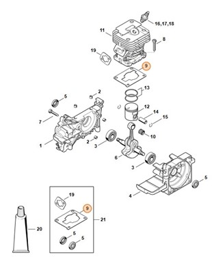 Uszczelka cylindra, 41340292301