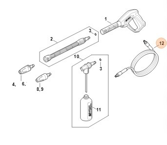 Wąż wysokociśnieniowy, Stihl RE025000801