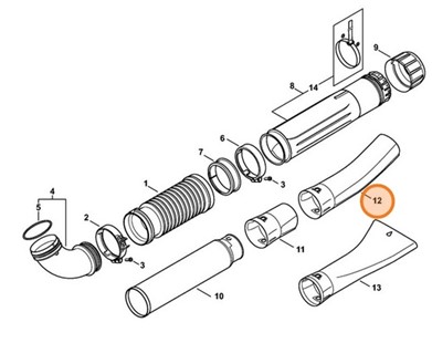 Dysza okrągła zagięta, Stihl 42827086303