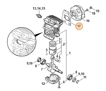 Blaszany element chłodzący, Stihl 11391413201