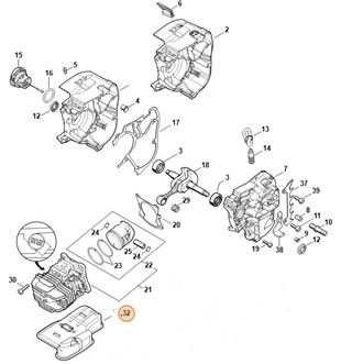Tłumik wydechu spalin, Stihl 11451400601