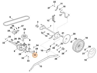 Dźwignia, Stihl 63786406401