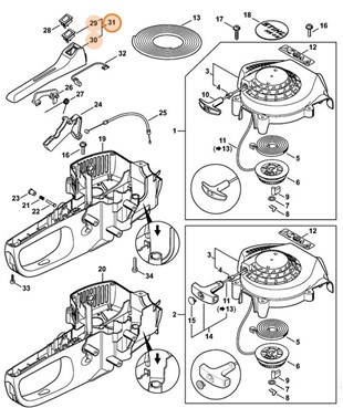 Okładzina uchwytu, Stihl 42287900650