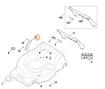 Blacha zapadkowa, Stihl 63717039500