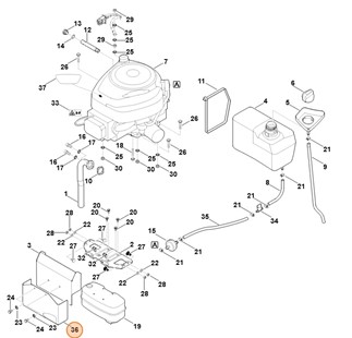 Osłona blaszana, Stihl 61651453700