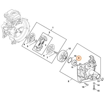 Łożysko toczne 6202-2RS, Stihl 95030037452
